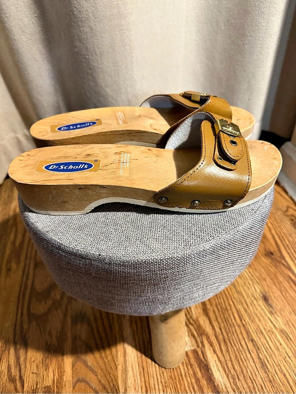 Dr. Scholl's Original Exercise Sandal Wooden Buckle Sandals Brown